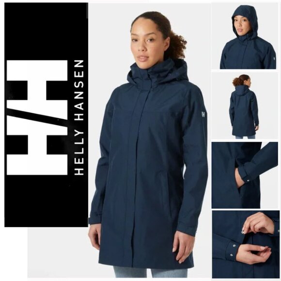 Helly Hansen Women’s Aden Long Rain Jacket NWOT Size 2XL - Picture 1 of 16